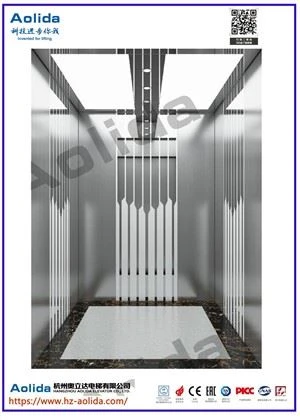 Hitachi χάραξη καθρέφτη από ανοξείδωτο χάλυβα gearless MRL σπίτι ανελκυστήρα επιβατών